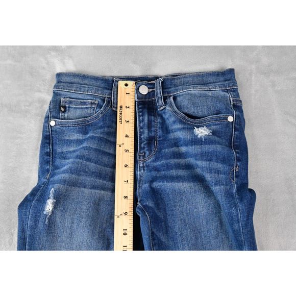 Judy Blue Jeans Womens 5/27 (24x29) Skinny Blue Denim Distressed JB8263DK - Picture 10 of 10